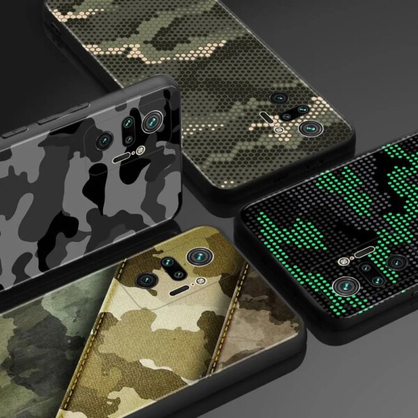 Coque de téléphone motif camouflage camouflage militaire, housse pour Redmi Note 10 Pro Max 9 9T 9S 8 8T 7 K40 Pro Plus 9 9A 9C – Image 2