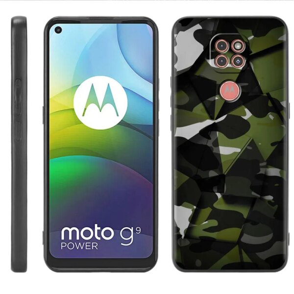 Coque Camouflage militaire verte pour Motorola Moto, pour modèles G30, G60, G22, G50, G31, G200, G9 Play, G9 Plus, G8 Power Edge, 20 One Fusion