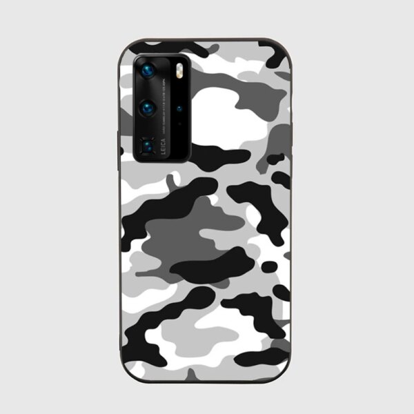 Coque de téléphone motif camouflage militaire CamSolomon, étui noir pour Huawei Honor mate p30 p20 p50 p40 50 8x 9c 8a lite pro plus