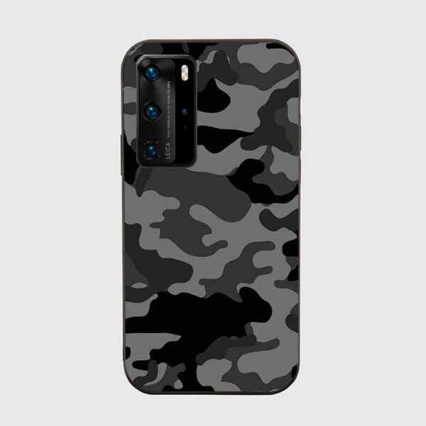 Coque de téléphone motif camouflage militaire CamSolomon, étui noir pour Huawei Honor mate p30 p20 p50 p40 50 8x 9c 8a lite pro plus