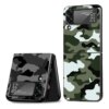 Coque de téléphone pour Samsung Galaxy ZFlip3 ZFlip Z Flip 4 Z Flip 3 5G Flip4 ZFlip3 Back Black CamSolomon Camo Military