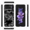 Coque de téléphone pour Samsung Galaxy ZFlip3 ZFlip Z Flip 4 Z Flip 3 5G Flip4 ZFlip3 Back Black CamSolomon Camo Military