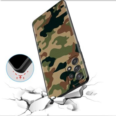 Coque Militaire Vert Noir mn Coque pour Samsung Galaxy, A52, A12, A32, A51, A71, A21s, A13, A72, A73, A50, A31, A02s, A22, A70