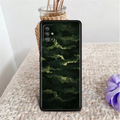 Coque Militaire Vert Noir mn Coque pour Samsung Galaxy, A52, A12, A32, A51, A71, A21s, A13, A72, A73, A50, A31, A02s, A22, A70