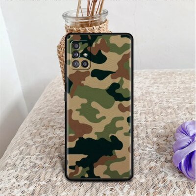 Coque Militaire Vert Noir mn Coque pour Samsung Galaxy, A52, A12, A32, A51, A71, A21s, A13, A72, A73, A50, A31, A02s, A22, A70