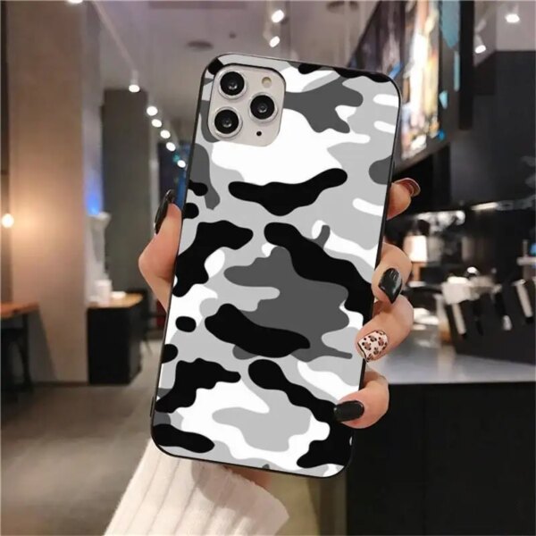 Coque de téléphone motif armée militaire camouflage, coque en poly pour iPhone 14 13 12 11 Pro Mini XS Max 8 7 Plus X SE, 2020