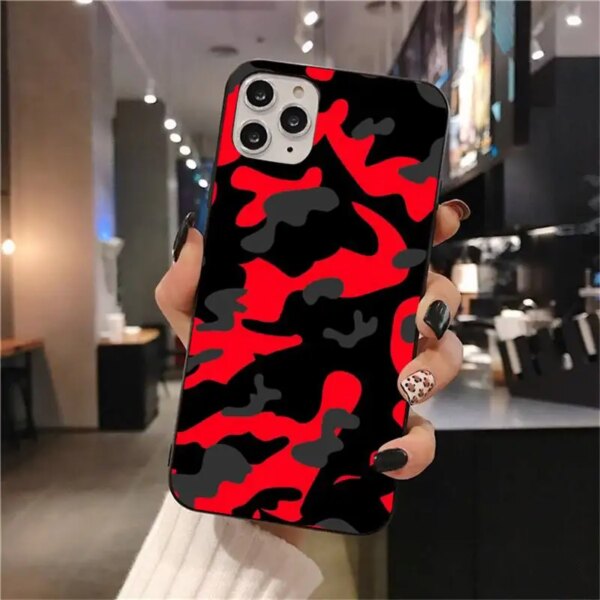 Coque de téléphone motif armée militaire camouflage, coque en poly pour iPhone 14 13 12 11 Pro Mini XS Max 8 7 Plus X SE, 2020