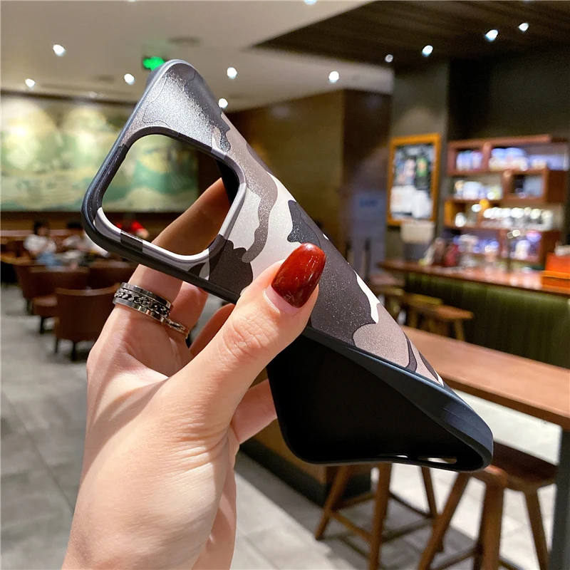 coque de téléphone noire, coque antichoc, armée camouflage – Image 3