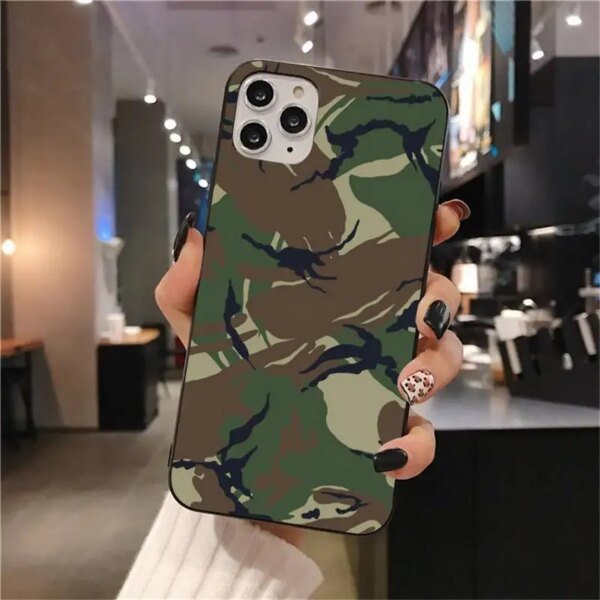 Coque de téléphone motif armée militaire camouflage, coque en poly pour iPhone 14 13 12 11 Pro Mini XS Max 8 7 Plus X SE, 2020