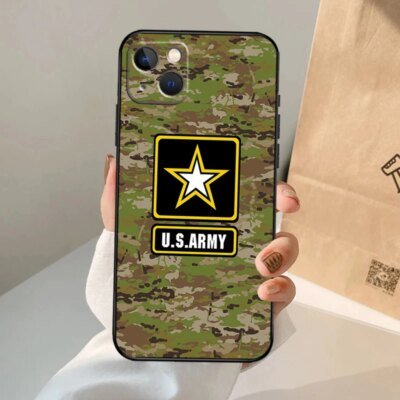 US ARMY Digital CamSolomon Case pour iPhone, Mini Bumper Back Cover