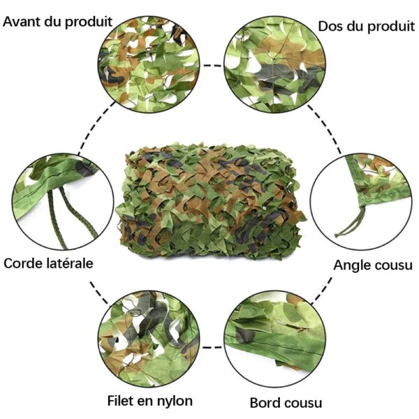 Camnets militaires, pare-soleil en tissu Oxford 210D, chasse dissimulée, entraînement – Image 2