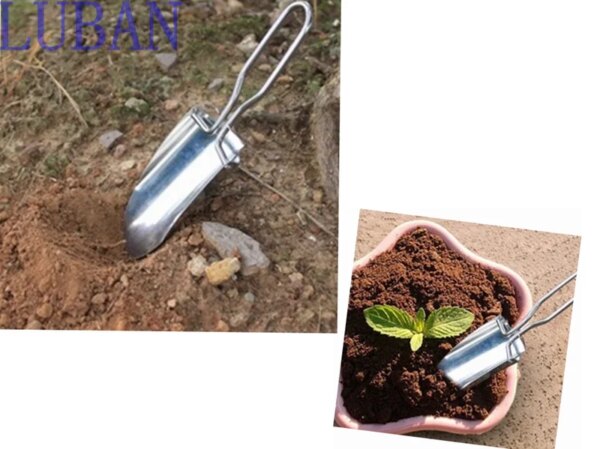 Mini outils de jardin en acier inoxydable, pelle pliante pliable, bêche de camping, outil de jardinage, gril GT – Image 5
