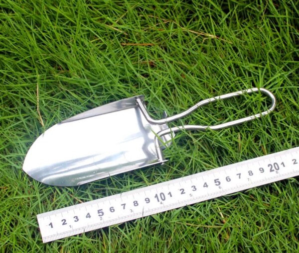 Mini outils de jardin en acier inoxydable, pelle pliante pliable, bêche de camping, outil de jardinage, gril GT – Image 6