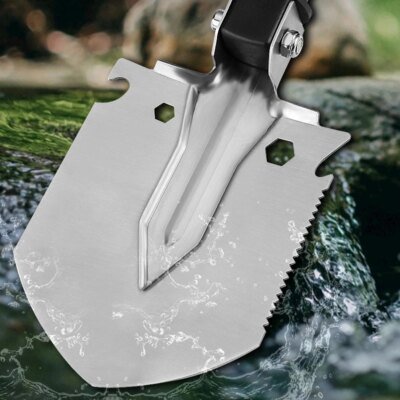 Pelle militaire pliante multifonctionnelle pour l'extérieur, super dure, épaissie