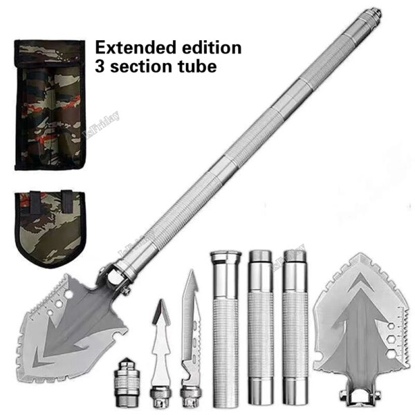 Pelle militaire pliante multifonctionnelle, ensemble de survie en plein air, outils de jardin – Image 6
