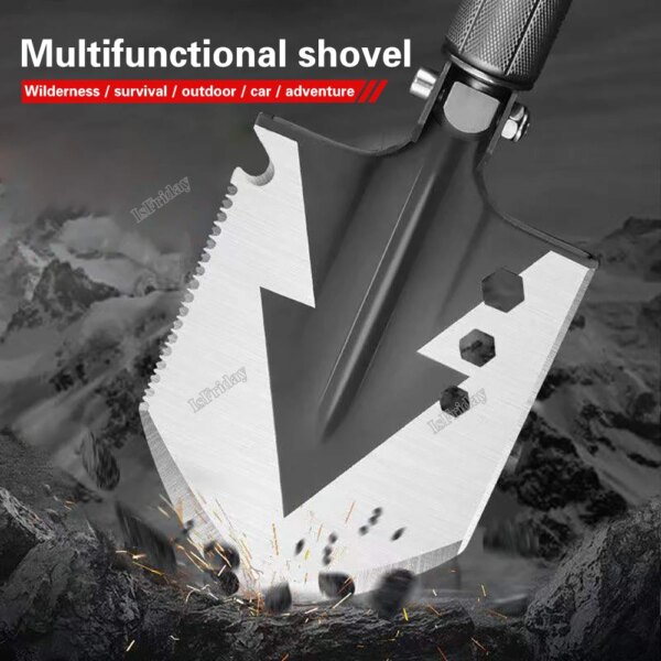 Pelle militaire pliante multifonctionnelle, ensemble de survie en plein air, outils de jardin – Image 2