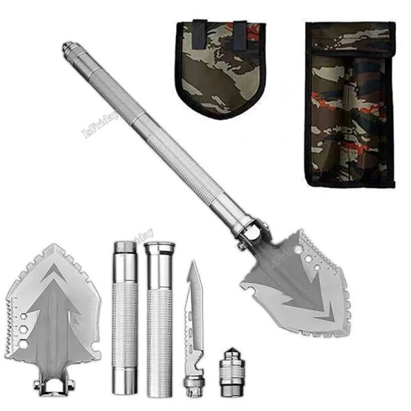 Pelle militaire pliante multifonctionnelle, ensemble de survie en plein air, outils de jardin