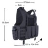 MGFLASHFORCE – Gilet Tactique à Système d'Attache MOLLE pour l'Airsoft, Accessoire Porte-plaque Style Swat pour la Pêche, la Chasse, le Paintball, Style Armée ou Police