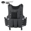 MGFLASHFORCE – Gilet Tactique à Système d'Attache MOLLE pour l'Airsoft, Accessoire Porte-plaque Style Swat pour la Pêche, la Chasse, le Paintball, Style Armée ou Police