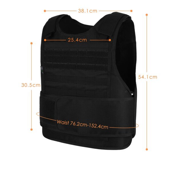 MGFLASHFORCE – Gilet tactique Airsoft,accessoire avec armure militaire, tenue Molle de police, utilisable pour pêche, Swat, survêt porte-plaque,
