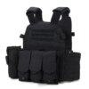 600D, Gilet Tactique pour Chasse, Porte-Plaque Militaire Molle, Arsenal Airsoft, Paintball CS, Tenue Légère, pour Protection Extérieure