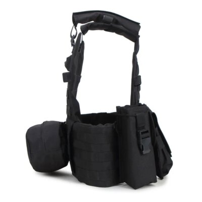 600D, Gilet Tactique pour Chasse, Porte-Plaque Militaire Molle, Arsenal Airsoft, Paintball CS, Tenue Légère, pour Protection Extérieure