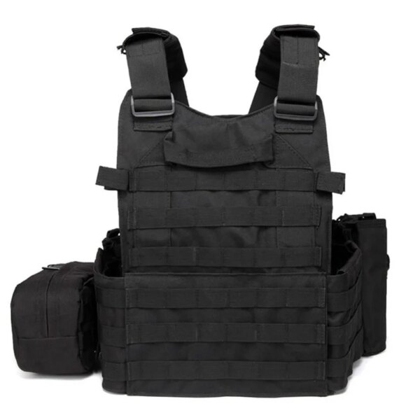 600D, Gilet Tactique pour Chasse, Porte-Plaque Militaire Molle, Arsenal Airsoft, Paintball CS, Tenue Légère, pour Protection Extérieure