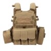 600D, Gilet Tactique pour Chasse, Porte-Plaque Militaire Molle, Arsenal Airsoft, Paintball CS, Tenue Légère, pour Protection Extérieure
