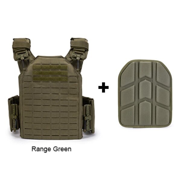 Gilet tactique en Nylon 1050D, Gilet tactique Durable à dégagement rapide, 25x30cm, porte-plaque, avec capuchons antichoc