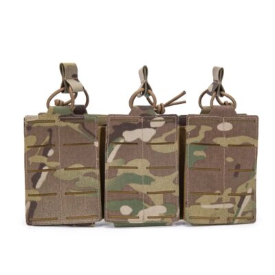 3980-daac54.jpg Pochette tactique en Nylon Multicam, 5.56mm, Triple système de découpe Laser Molle, pochettes tactiques militaires M4 pour magazines
