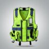3993-884e5c.jpg Gilet réfléchissant multi-sacs, gilet de Protection de sécurité pour chantier, veste de vêtements fluorescents, brille dans la nuit