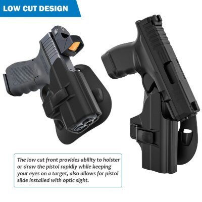 TEGE – étui ajustable de niveau II pour pistolet à pagaie droitier, 3 pouces, Micro-Compact, 9mm