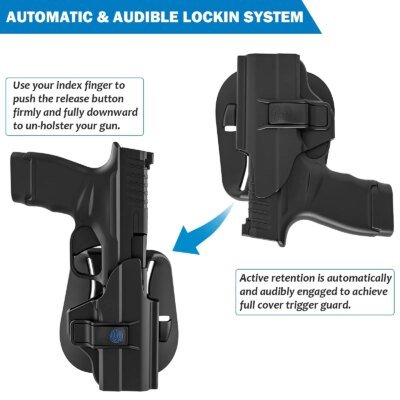 TEGE – étui ajustable de niveau II pour pistolet à pagaie droitier, 3 pouces, Micro-Compact, 9mm