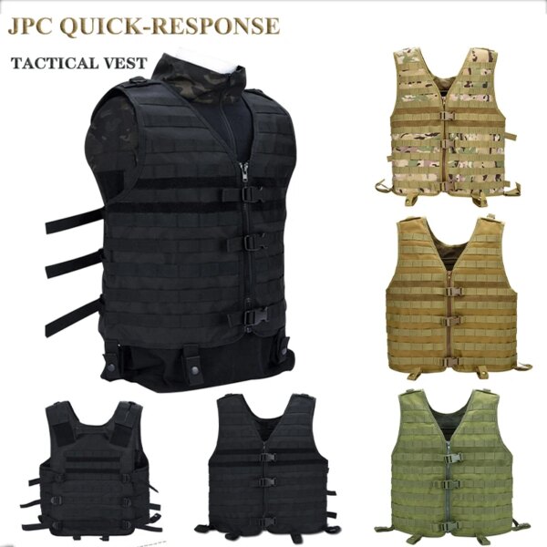 Gilet tactique léger à démontage rapide 900D, combinaison d'entraînement MOLLE militaire Airsoft Combat hommes chasse Paintball veste de terrain