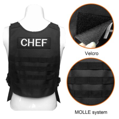 Gilet tactique militaire Molle Airsoft, réglable en extérieur, 600D, léger, pour Paintball, Camping, Barbecue, antisalissure, tablier de Chef