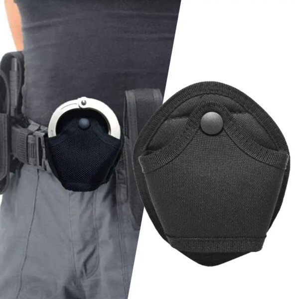Menottes universelles tactiques avec petites poches, étui de Police, manilles, pochette, ceinture, porte-haut ouvert, boucle de ceinture, accessoires