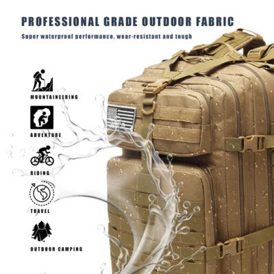 sac a dos militaire étanche en Nylon, 50l, 1000D