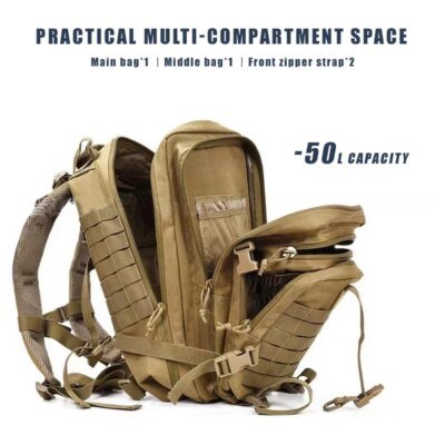 sac a dos militaire étanche en Nylon, 50l, 1000D