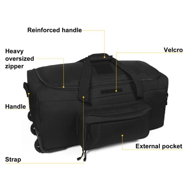 sac militaire à main de voyage à grande capacité pour Camping en plein air 124L – Image 2