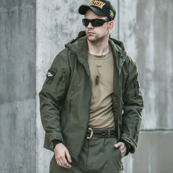 veste militaire homme tactique militaire pour homme, coupe-vent, imperméable – Image 6