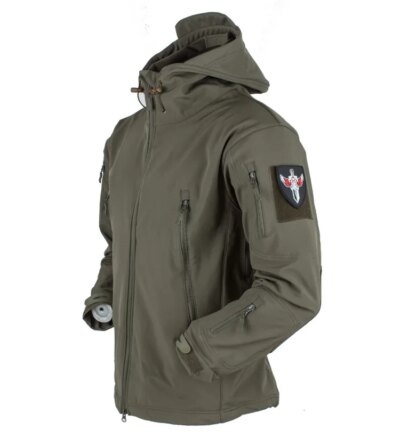 Veste militaire en peau de requin souple pour homme