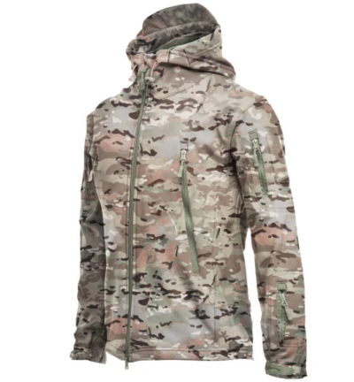 Veste militaire en peau de requin souple pour homme