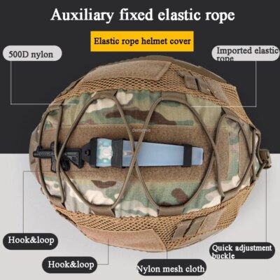 Housse de casque tactique de l'armée pour airsoft et paintball,accessoire militaire de protection pour MH PJ BJ rapide,