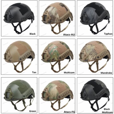 6045-0080bb.jpg Casque tactique de sport en plein air, camouflage rapide MH Airsoft, accessoire nouveau, ABS