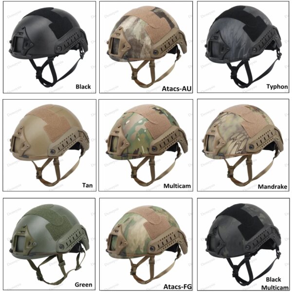 Casque tactique de sport en plein air, camouflage rapide MH Airsoft, accessoire nouveau, ABS