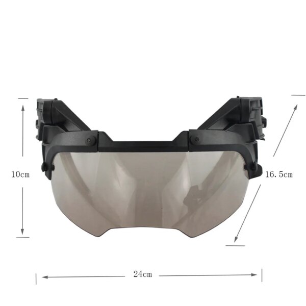 VULPO – casque tactique réglable, lunettes à rabat Airsoft Paintball, casque rapide coupe-vent Anti-buée CS Wargame, lunettes de Protection – Image 4