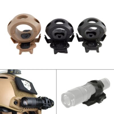1pc Casque Spécial Éclairage Lampe De Poche Soutien Tactique Casque Pince Adaptateur Sports De Plein Air Cyclisme Support De Phare