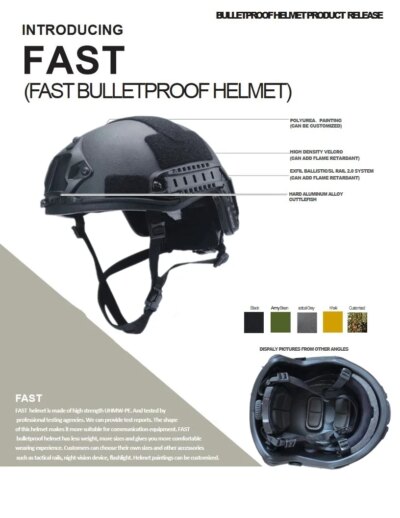 6178-f35ee4.jpg Casque balistique ACH de haute qualité avec système de coussin de Suspension, pare-balles rapide NIJ IIIA