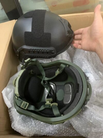 6222-3d1b91.jpg Casque balistique ACH, coupe haute, tactique PE, pare-balles, NIJ IIIA, avec coussin de Suspension rapide de windy