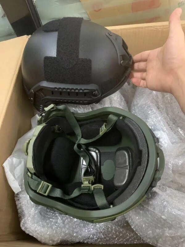 Casque balistique ACH, coupe haute, tactique PE, pare-balles, NIJ IIIA, avec coussin de Suspension rapide de windy – Image 6